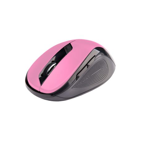 Egér C-TECH WLM-02P, fekete-rózsaszín, vezeték nélküli, 1600DPI, 6 gomb, USB nano vevő WLM-02P