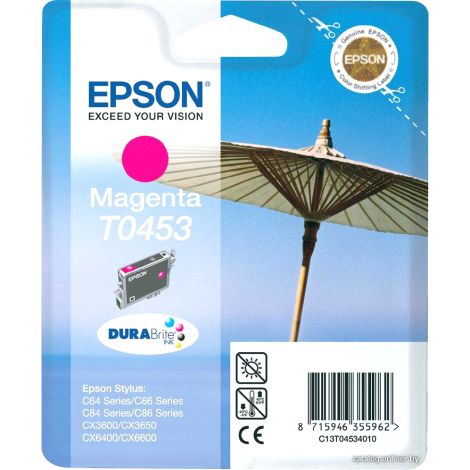 Epson T0443 tintapatron, bíborvörös (magenta), eredeti