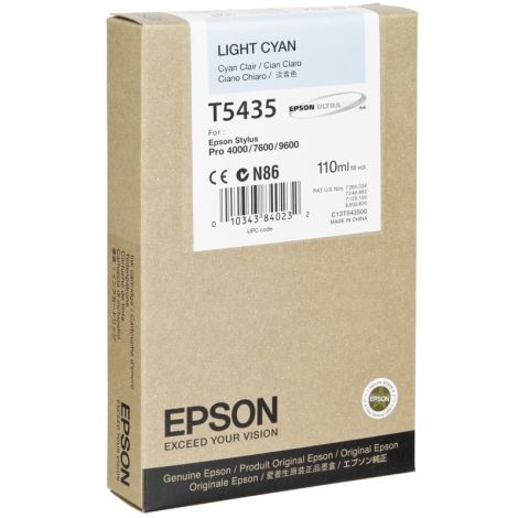 Epson T5435 tintapatron, világos azurkék (light cyan), eredeti