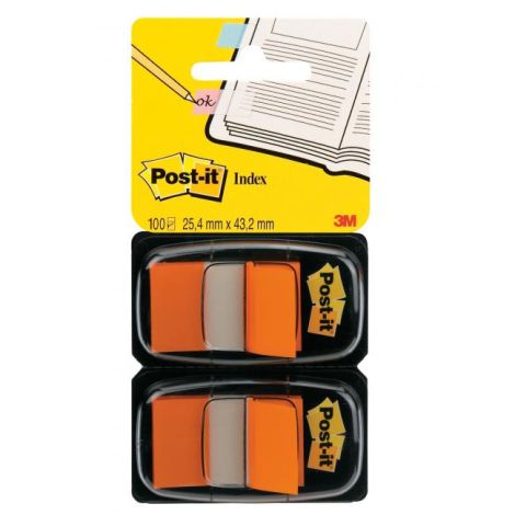 Post-it Index könyvjelzők széles 25,4x43,2 narancs 2db