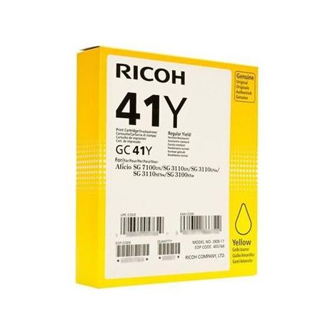 Ricoh GC41Y, 405768 tintapatron, sárga (yellow), eredeti