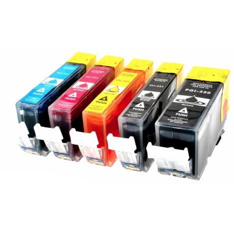 Canon CLI-521 CMYK, PGI-520, ötös csomagolás tintapatron, többszínű, alternatív