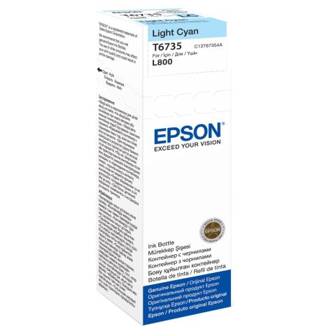 Epson T6735 tintapatron, világos azurkék (light cyan), eredeti