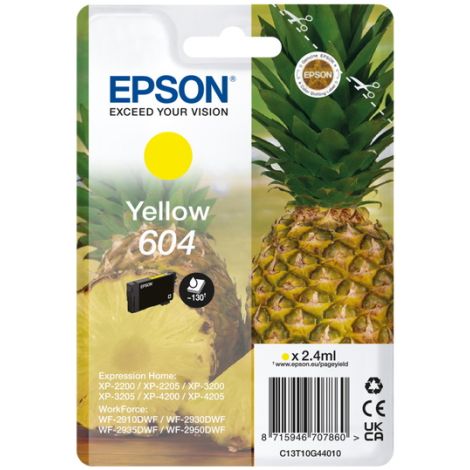 Epson 604, C13T10G44010, T10G440 tintapatron, sárga (yellow), eredeti