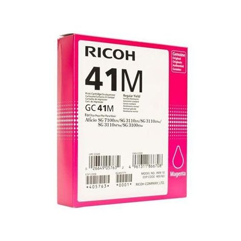 Ricoh GC41M, 405767 tintapatron, bíborvörös (magenta), eredeti