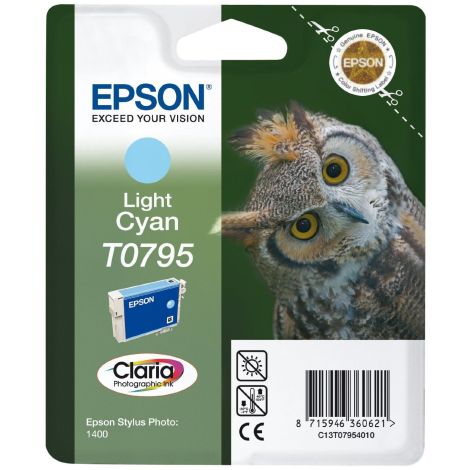 Epson T0795 tintapatron, világos azurkék (light cyan), eredeti
