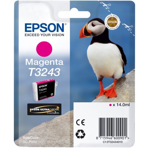 Epson T3243 tintapatron, bíborvörös (magenta), eredeti