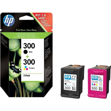 HP 300 (CN637EE), fekete, szín, kettős csomagolás tintapatron, többszínű, eredeti
