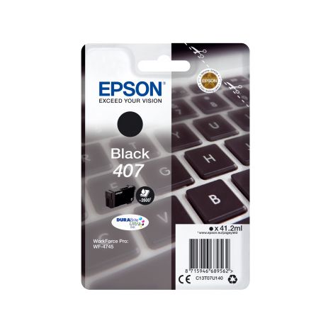 Epson 407, T07U1, C13T07U140 tintapatron, fekete (black), eredeti