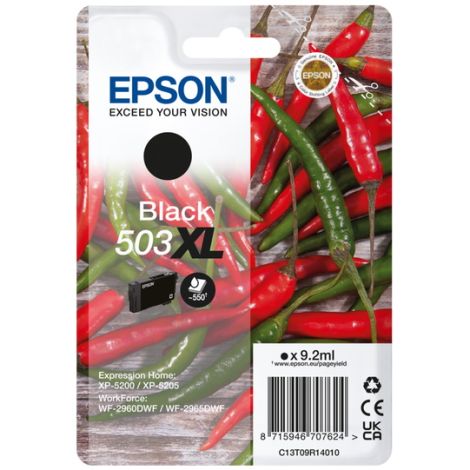 Epson 503XL, C13T09R14010, T09R140 tintapatron, fekete (black), eredeti