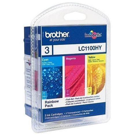 Brother LC1100HY RBWBP, CMY, hármas csomagolás tintapatron, többszínű, eredeti