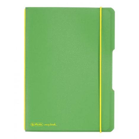 Notebook Herlitz my.book Flex A4 2x40 lapos vonalas négyzet PP zöld