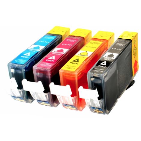 Canon CLI-521, CMYK, négyes csomagolás tintapatron, többszínű, alternatív