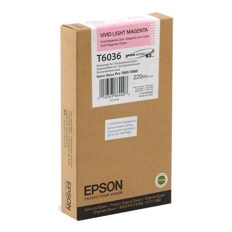 Epson T6036 tintapatron, világos bíborvörös (light magenta), eredeti