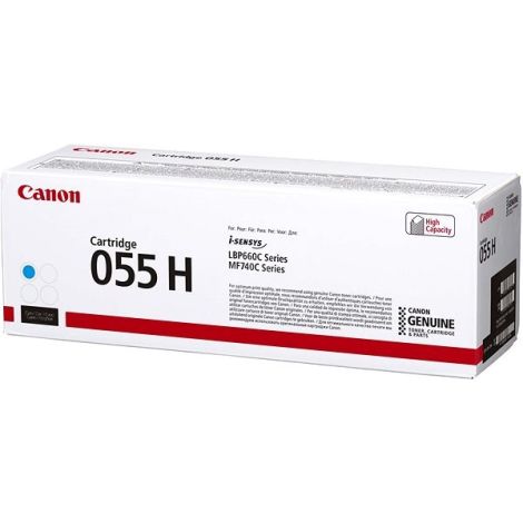 Toner Canon 055H C, CRG-055H C, 3019C002, azúr (cyan), eredeti