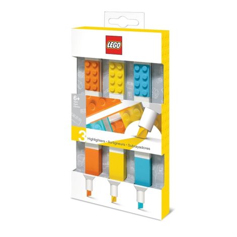 LEGO szövegkiemelők, színkeverék - 3 db
