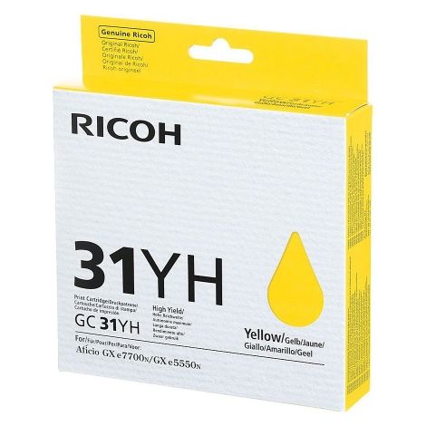Ricoh GC31HY, 405704 tintapatron, sárga (yellow), eredeti