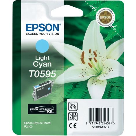 Epson T0595 tintapatron, világos azurkék (light cyan), eredeti