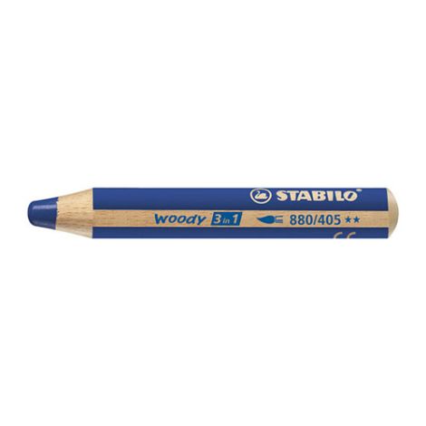 Ceruza STABILO fás 3 az 1-ben - szín, víz, viasz - sötétkék