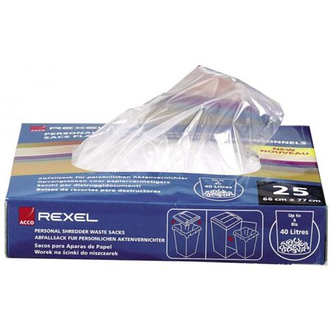 Műanyag zacskók Rexel S100 40 liter 100 db