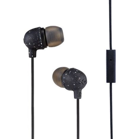 MARLEY Little Bird - Fekete, fülbe helyezhető fejhallgató távirányítóval és mikrofonnal EM-JE061-BK