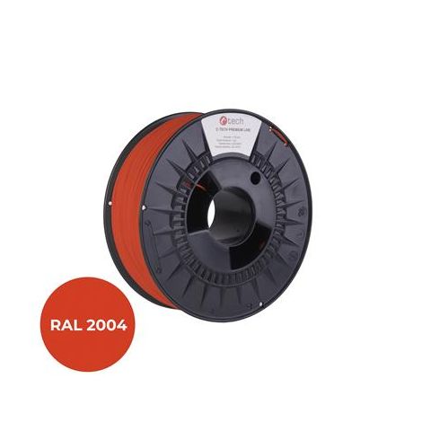 Nyomdafüzér (filament) C-TECH PREMIUM LINE, PLA, narancssárga jobb, RAL2004, 1,75 mm, 1 kg 3DF-P-PLA1.75-2004