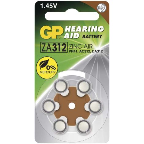 GP ZA312 hallókészülék elemek - 6db 1044031216