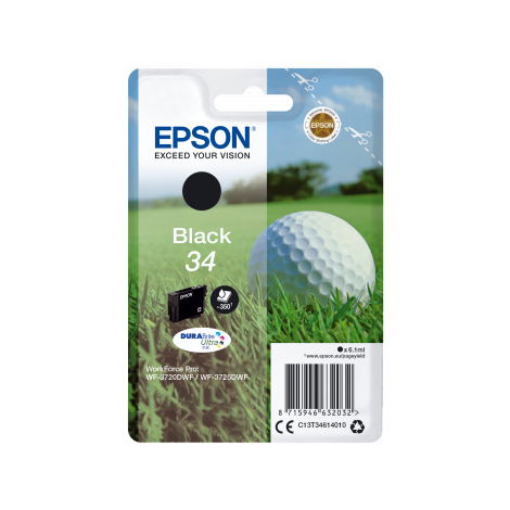 Epson 34, T3461, C13T34614010 tintapatron, fekete (black), eredeti