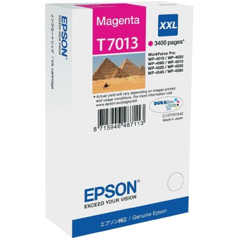 Epson T7013 tintapatron, bíborvörös (magenta), eredeti