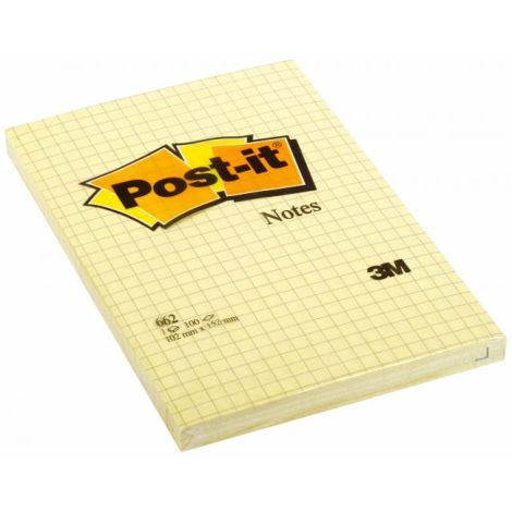 Post-it jegyzetfüzet 102x152 sárga négyzet